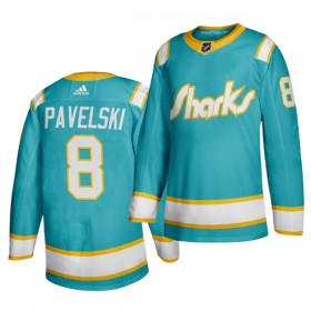 San Jose Sharks Joe Pavelski 8 Throwback Teal Trikot Authentic - Herren